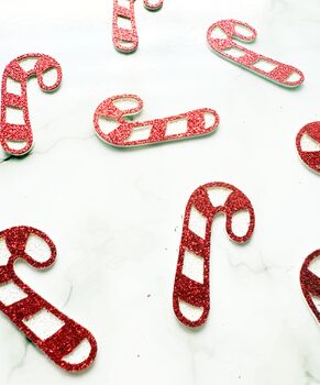 16 X Candy Cane Christmas Confetti, Table Scatter, Decorations, Festive Decor, 3 of 11