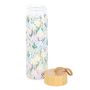 Ditsy Floral Print Glass And Bamboo Water Bottle, thumbnail 2 of 2