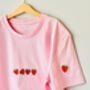 Embroidered Strawberries T Shirt, thumbnail 2 of 6