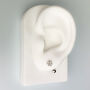 Sterling Silver Flower Screw Back Ear Jacket Earrings, thumbnail 2 of 6