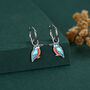 Sterling Silver Enamel Kingfisher Detachable Huggie Hoop Earrings, thumbnail 2 of 12