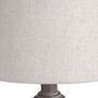 48cm Vintage Taupe Washed Wooden Table Lamp Plain Shade, thumbnail 8 of 8