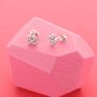 Clover Zircon Cluster Earrings, thumbnail 1 of 2
