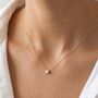 Solitaire Diamond Necklace Gold, thumbnail 1 of 10