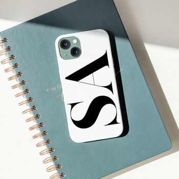 Personalised White Monogram Phone Case, 2 of 6