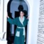Dark Green Two Tone Unisex Waffle Bathrobe, thumbnail 3 of 6