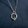 May Birthstone Recycled Silver And Emerald Necklace, thumbnail 2 of 5