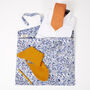 Fabric Gift Bag, Blue Bird Design, thumbnail 4 of 5