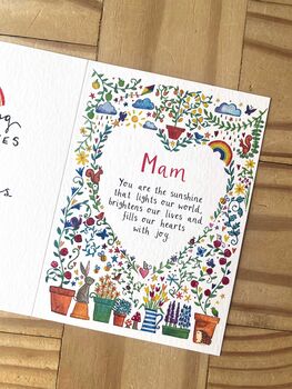 Personalised Sunshine Garden Mother's Day Card For Mum, 2 of 5