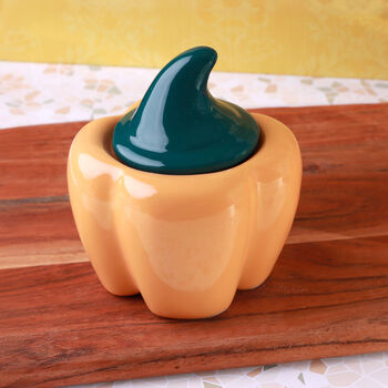 G Decor Garden Harvest Ceramic Bell Pepper Pot Elegant Organic Form Storage Jar, 7 of 7