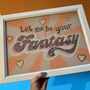 'Let Me Be Your Fantasy' Reverse Glass Gold Wall Art, thumbnail 1 of 12