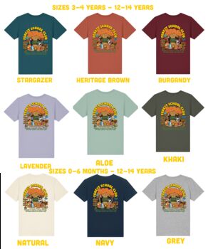 Forest School Club Graphic Kids T Shirt, 4 of 5
