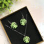 Plant Leaf Silver Plated Jewellery Letterbox Gift Set, thumbnail 2 of 12