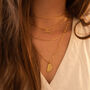 14 K Gold Plated Silver Link Chain Minimalist Choker, thumbnail 3 of 7