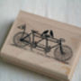 Tandem Bike Wedding Stamp, thumbnail 2 of 3