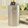 Personalised Floral Stainless Steel Wine Cooler, thumbnail 3 of 5