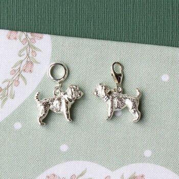 Cockapoo Charm Sterling Silver, 2 of 8