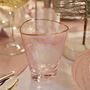 Pair Of Pink And Gold Rimmed Hammered Glasses, thumbnail 4 of 11