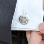 Personalised Silver Bee Cufflinks, thumbnail 3 of 4