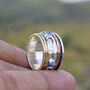 Sterling Silver Turquoise Spinner Ring, thumbnail 2 of 2
