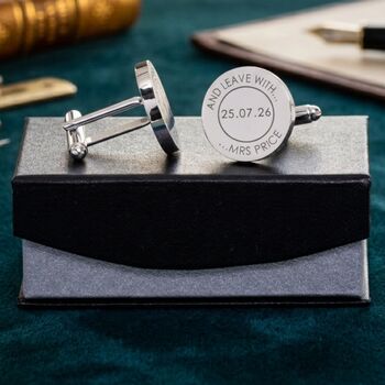 'Please Meet Miss… Leave With Mrs…' Cufflinks, 3 of 7