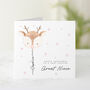 Personalised Reindeer Great Niece Christmas Card, thumbnail 1 of 3