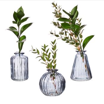 Set Of Three Glass Bud Vases, 10 of 11