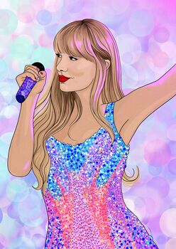 Taylor Swift Lover Art Print | Taylor Swift Eras Tour Wall Art, 2 of 3