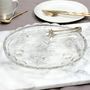 Vintage Pressed Glass Cake Plate, thumbnail 1 of 2