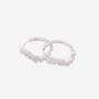 Nami 925 Sterling Silver Plated Stone Wave Earrings, thumbnail 6 of 6