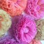 Nine Coral, Hot Pink And Gold Hand Dyed Paper Flowers, thumbnail 8 of 8