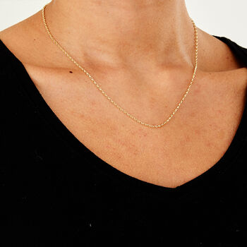 Solid 9ct Yellow Gold Medium Belcher Chain Necklace, 3 of 3