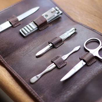 Personalised Leather Grooming Kit Stocking Filler, 7 of 10