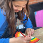 Children's Hanging Wooden Rainbow Of Hope To Colour, thumbnail 6 of 7