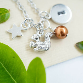 Personalised Squirrel Charm Necklace, 2 of 5