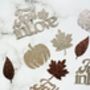 50 X Fall In Love Pumpkin, Leaf Confetti, Autumn Wedding, Table Decor, thumbnail 2 of 6