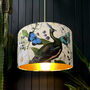 Parchment Mythical Plumes Lampshade With Gold Lining, thumbnail 2 of 3