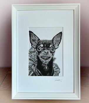 Original Charcoal Pet Head Portrait, 3 of 6