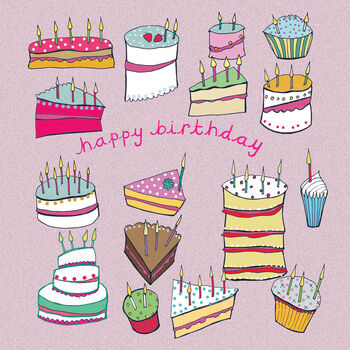 'Cakes' Birthday Card, 3 of 4