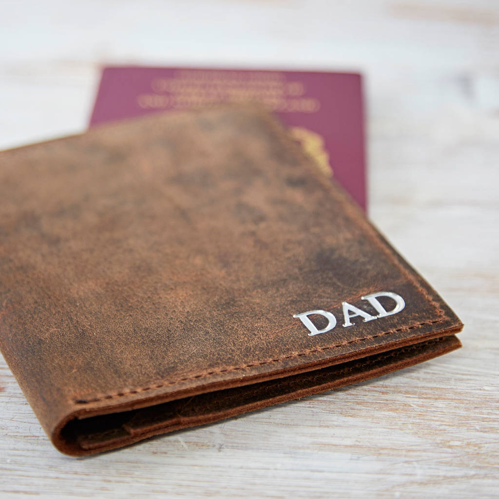 Personalised Handmade Buffalo Leather Passport Holder By Paper High
