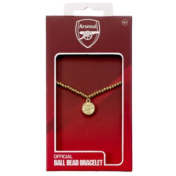 Arsenal Football Club Gold Finish Ballbead Bracelet, 2 of 3