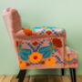 Soft Pink Embroidered Bloomberg Velvet Armchair, thumbnail 7 of 7
