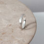 Brushed Hammered Sterling Silver 3mm Ring, thumbnail 3 of 6