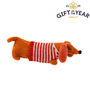 Sausage Dog In A Box, Matchbox Soft Toy, thumbnail 4 of 5