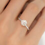 One Carat Round Solitaire Moissanite Engagement Ring In Sterling Silver And Gold Vermeil, thumbnail 1 of 11