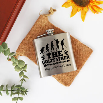 Golf Father Hip Flask, 4 of 6