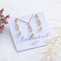 Pearl Leaf Chain Bridesmaids Jewellery Gift Set, thumbnail 4 of 9