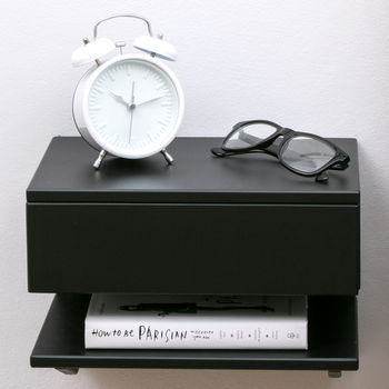Floating Bedside Table With Drawer And Shelf, 8 of 8