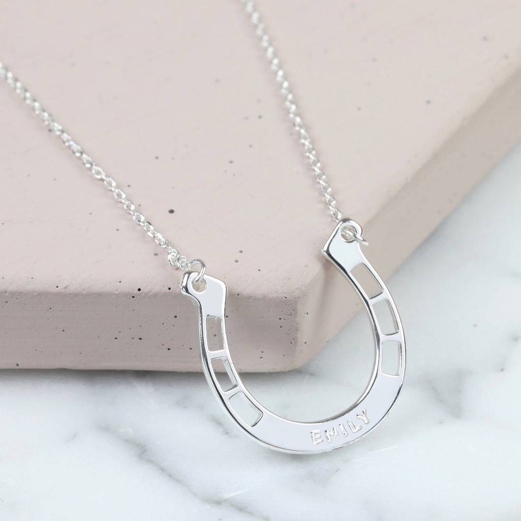 Personalised Horseshoe Necklace By Lisa Angel