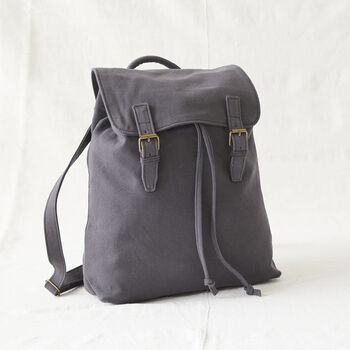 Fair Trade Unisex Canvas Backpack Vegan 100% Cotton, 10 of 12